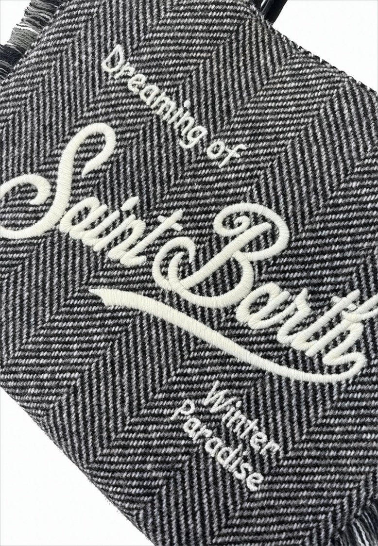 Mc2 Saint Barth Herringbone Wool Effect Colette Handbag