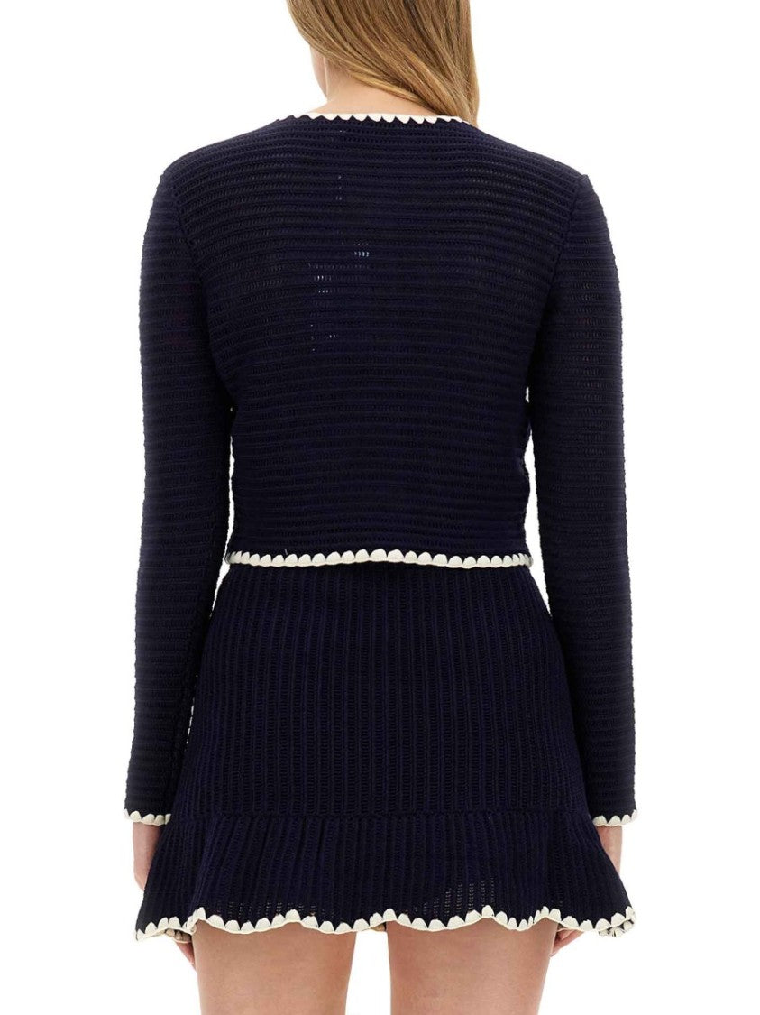 Self-Portrait Crochet Cardigan