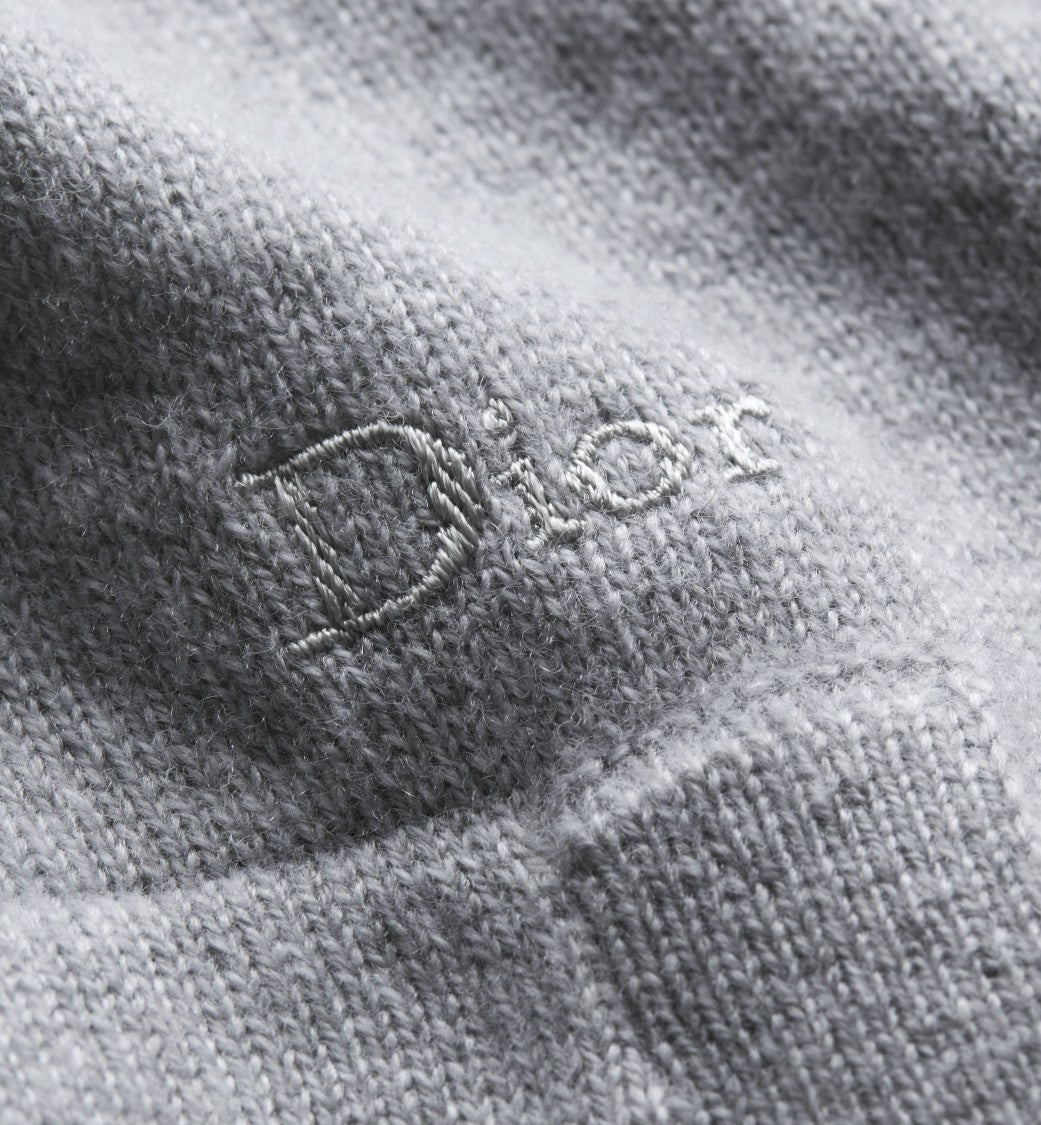 Christian Dior Minimalist Zip-Through Knit Top With Hood And Ribbed Cuffs