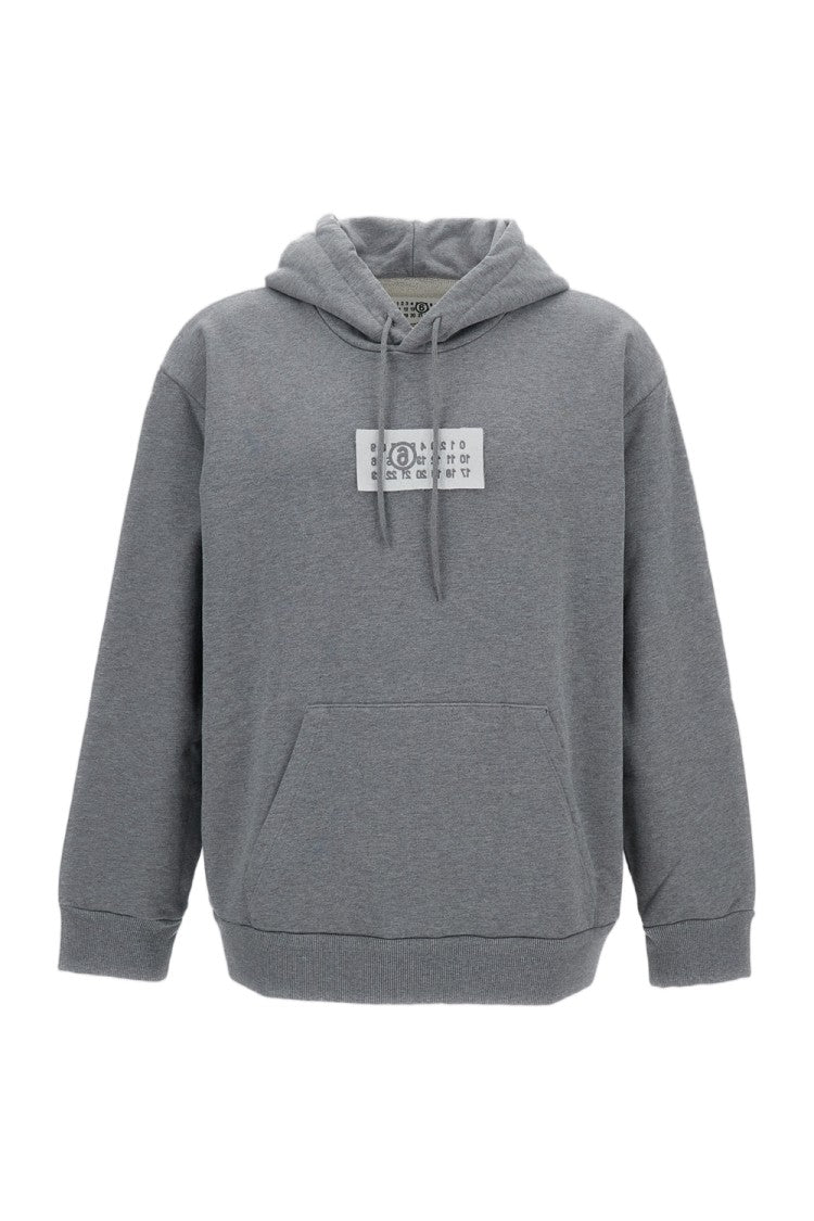 Mm6 By Maison Margiela Boxy Fit Cotton Hoodie With Drawstring Hood And Kangaroo Pockets