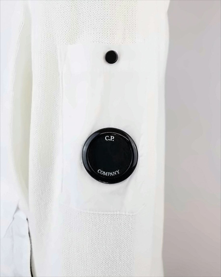 C.P. Company Minimalist Zip-Up Knit Jacket With Ribbed Details