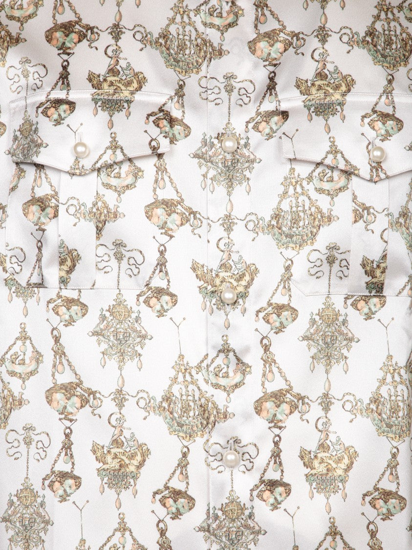 Givenchy Casual Shirt With Chandelier Print And Pearl Accents