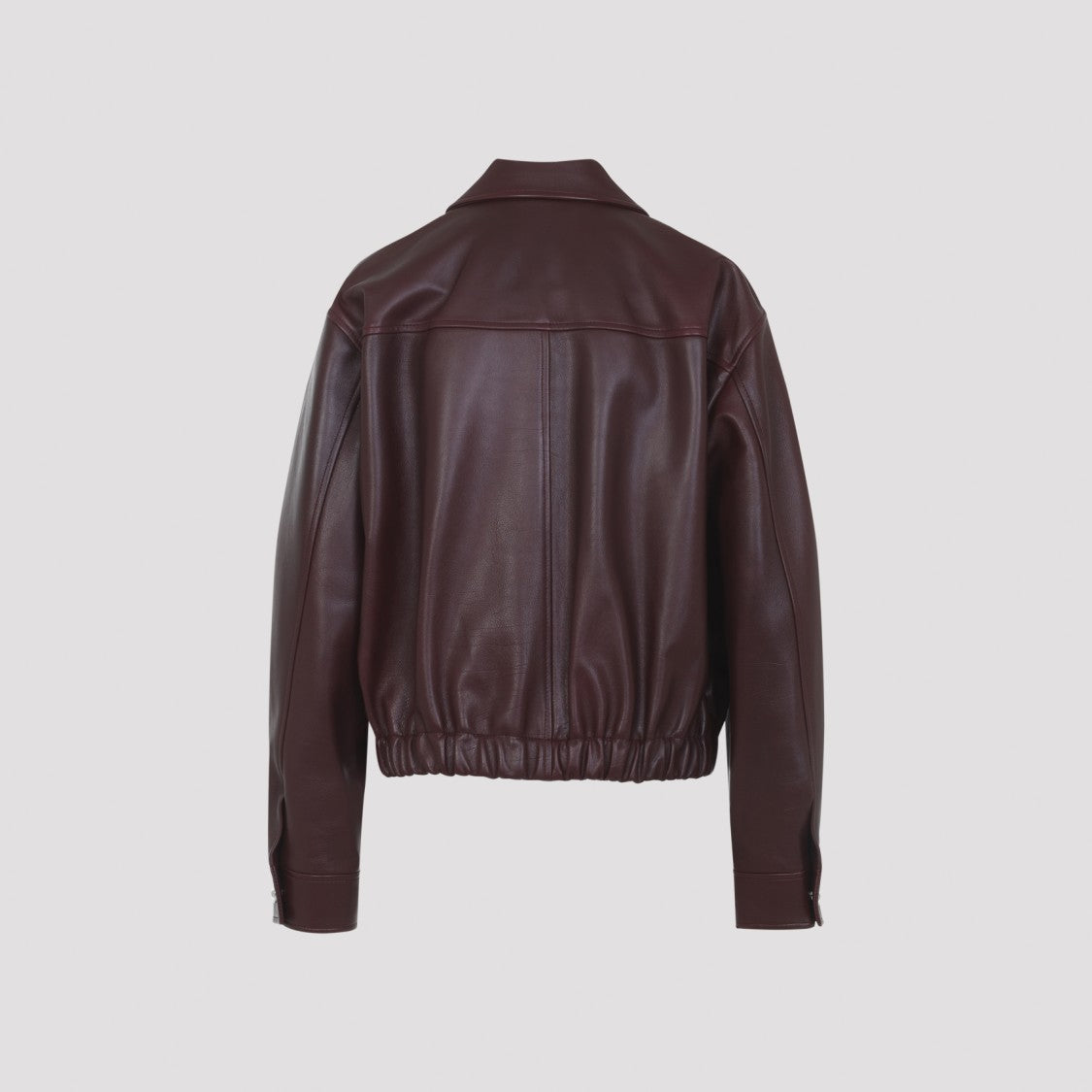 Versace Dark Burgundy Red Leather Bufalo Blouson