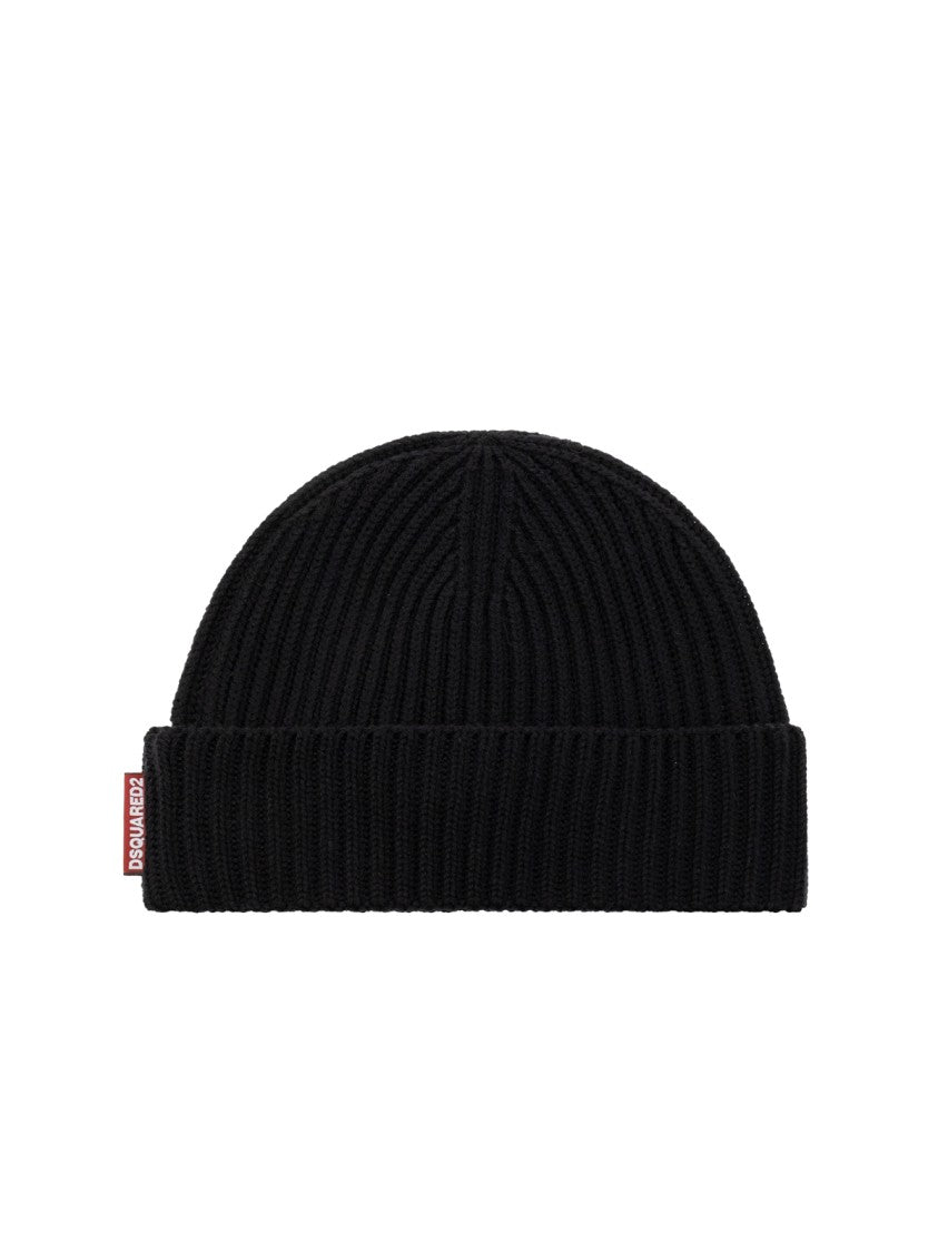 Dsquared2 Warmy Logo Tag Beanie And Scarf Set