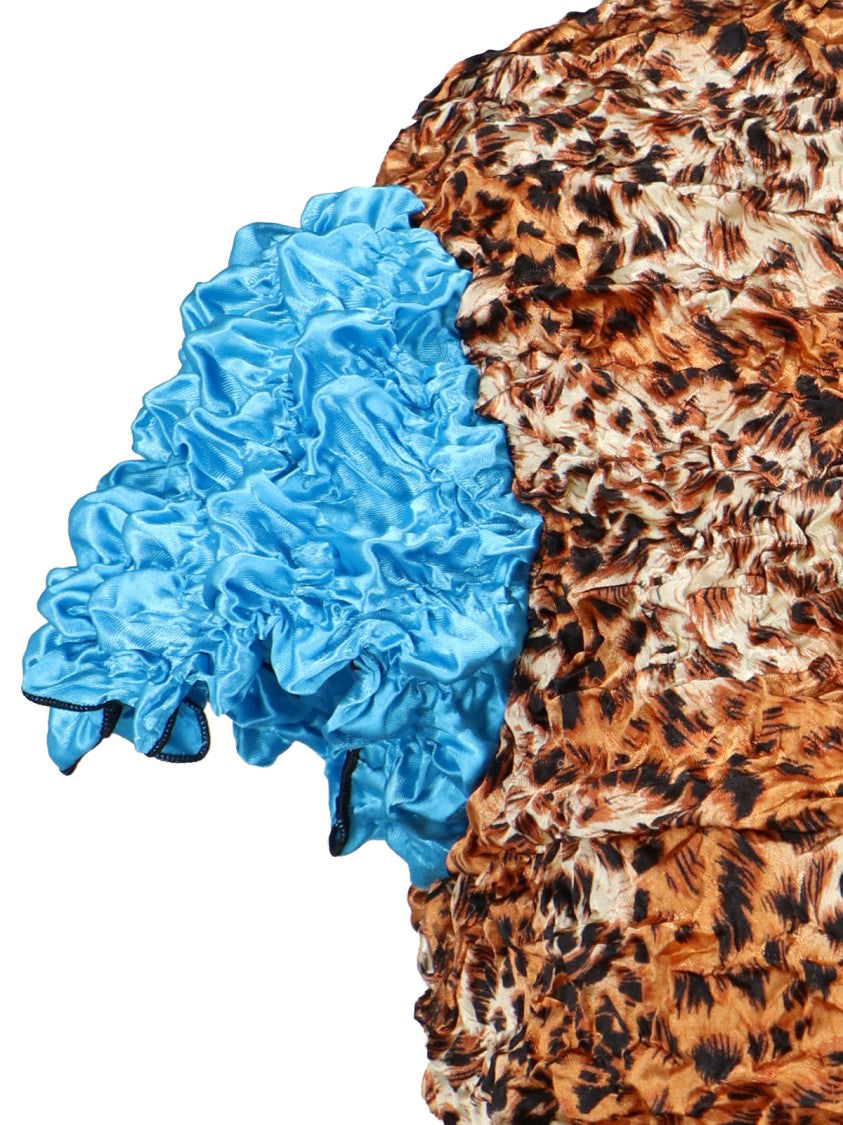 Marine Serre Multicolor Fabric Midi Dress