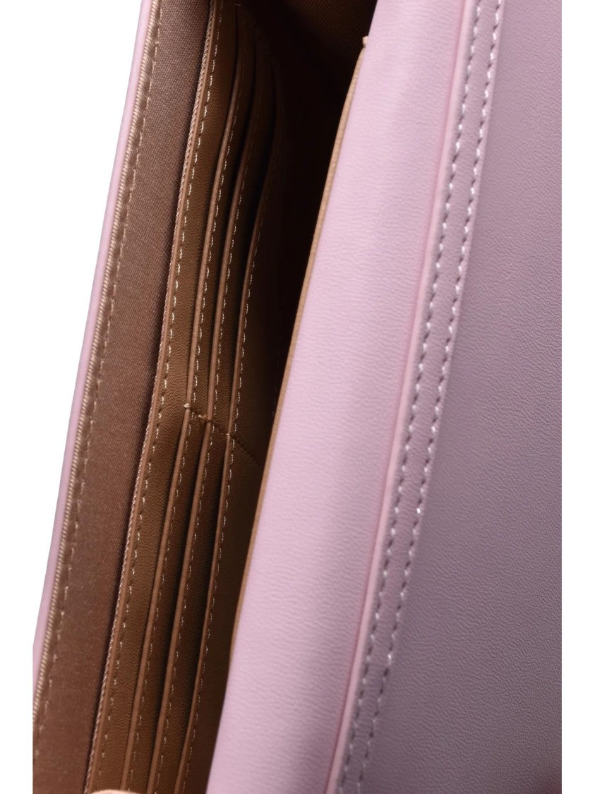 Love Moschino Pink Polyurethane Chain Shoulder Bag