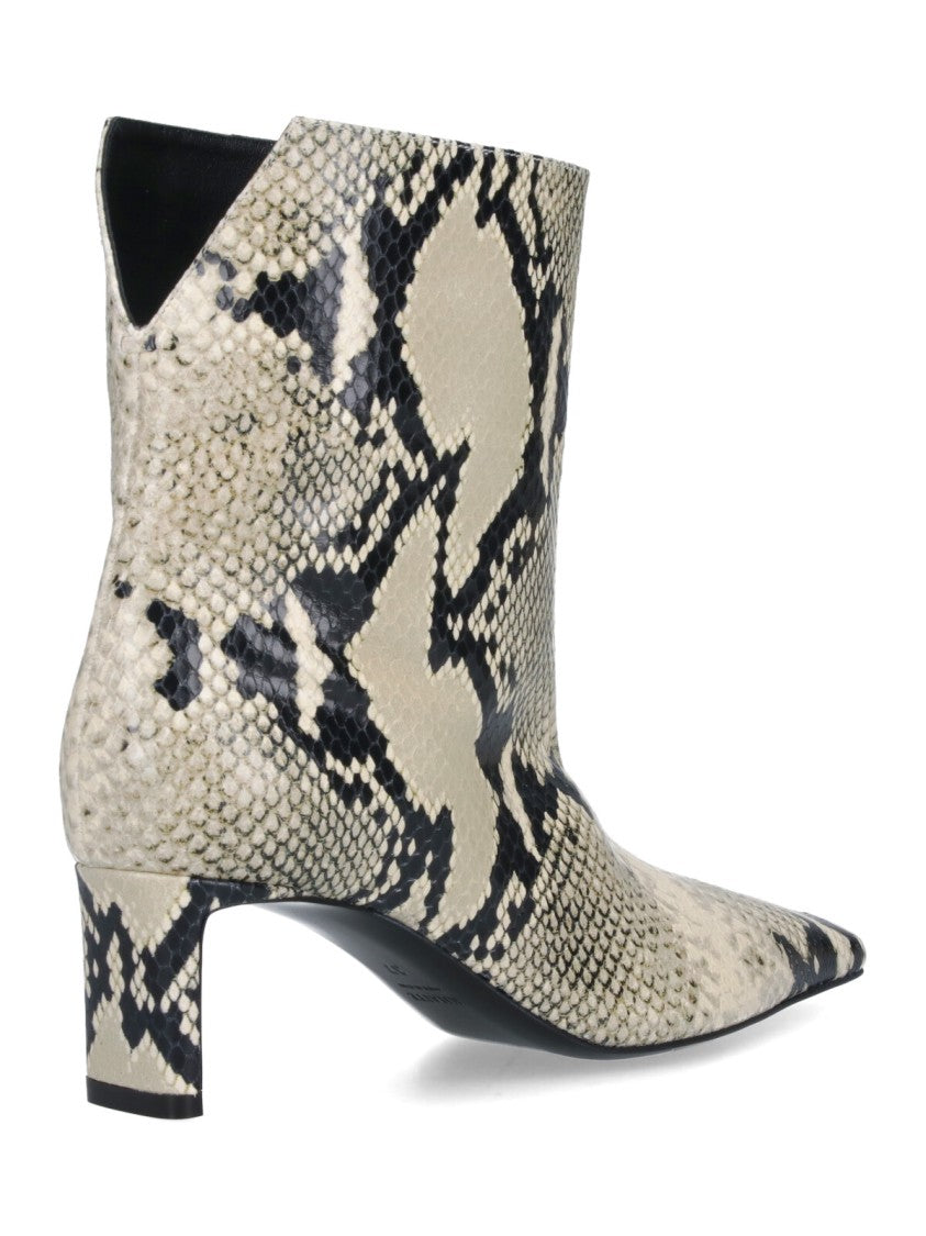 Khaite "Arizona 55" Ankle Boots – Beige
