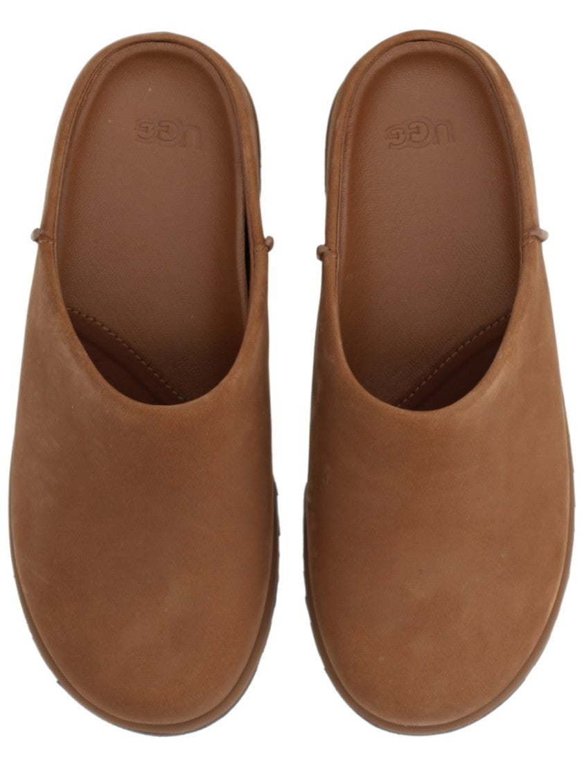 Ugg Slip-On Leather Sabot Shoes With Minimalist Design