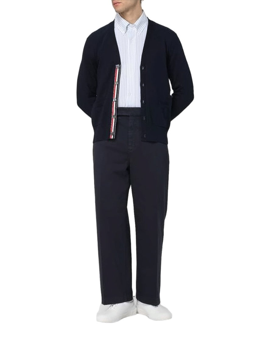 Thom Browne Tailored Mid-Rise Straight-Leg Pants