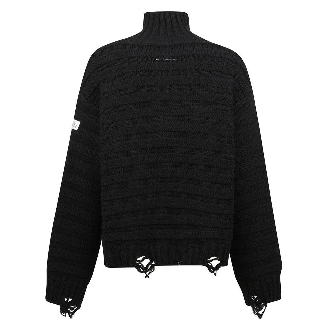 Mm6 By Maison Margiela Frayed Turtleneck Sweater