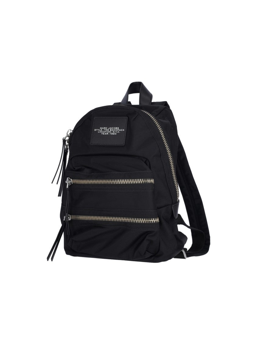Marc Jacobs Black The Biker Medium Nylon Backpack