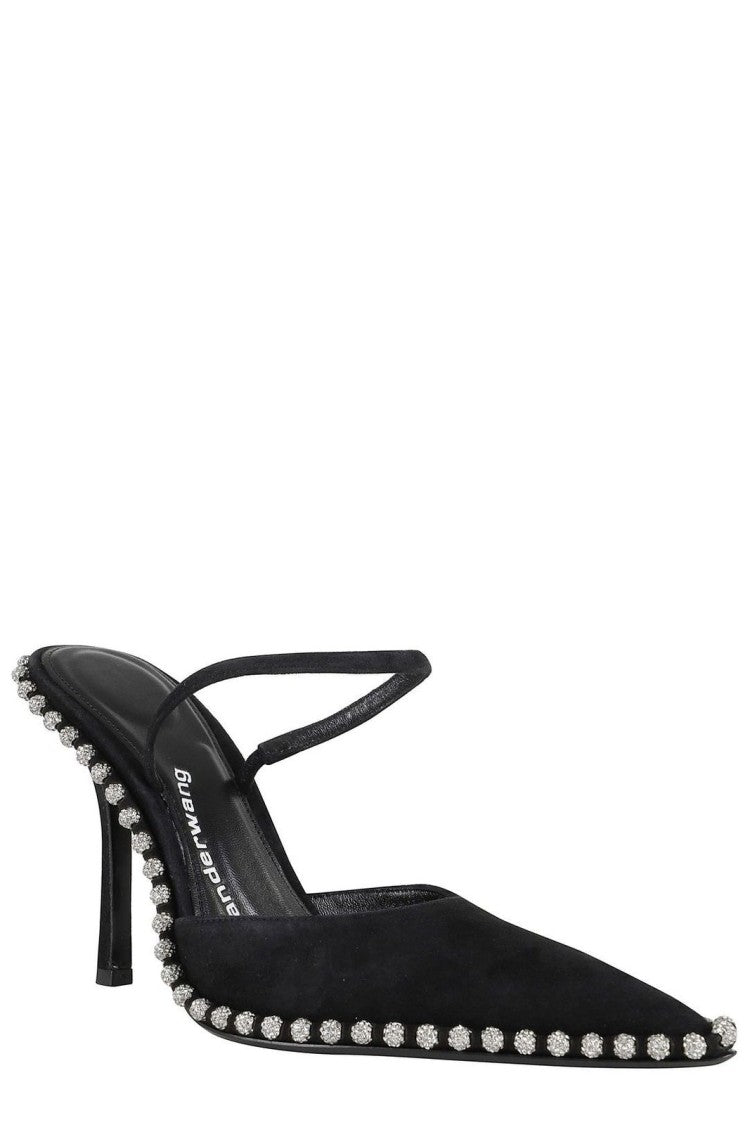 Alexander Wang 105Mm Heel Black Slingback Pump With Pointed Toe