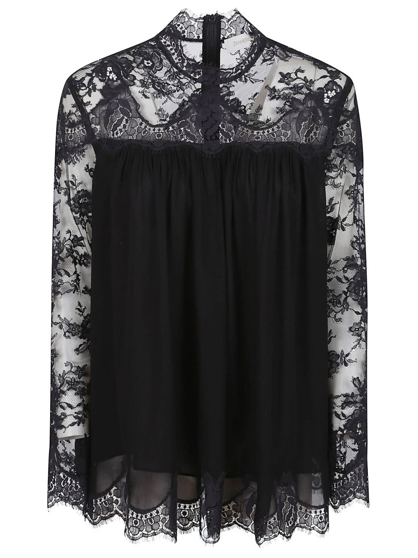 Zimmermann Hypnotic Lace Yoke Top