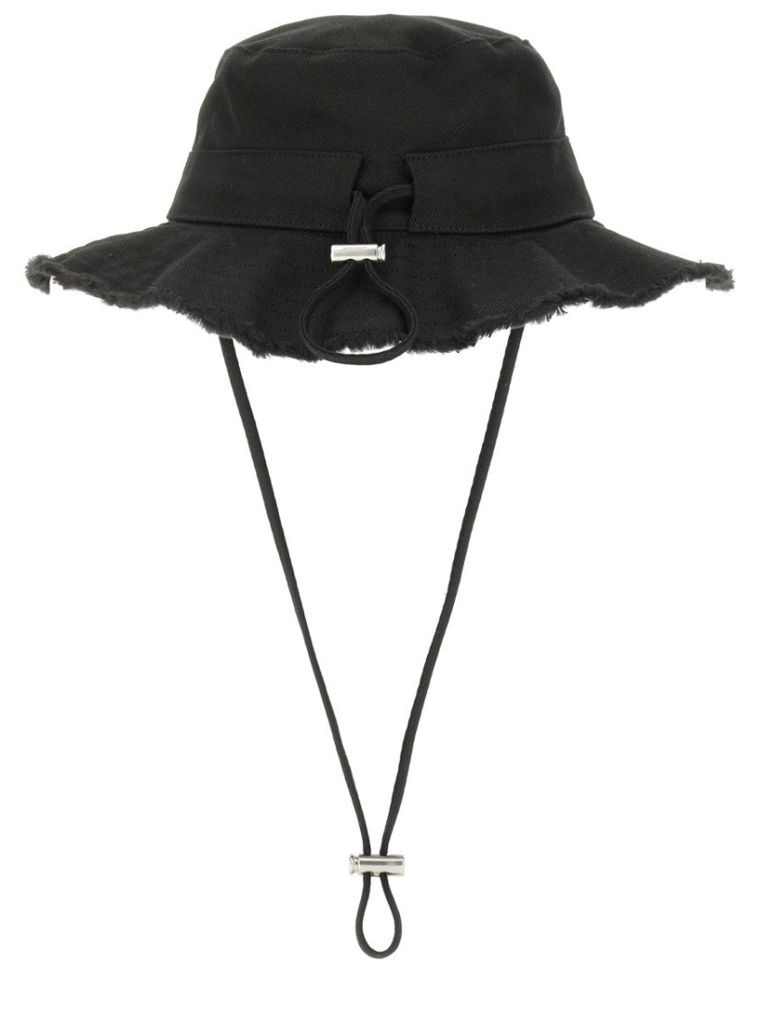 Jacquemus Artichaut Frayed Brim Cotton Bucket Hat