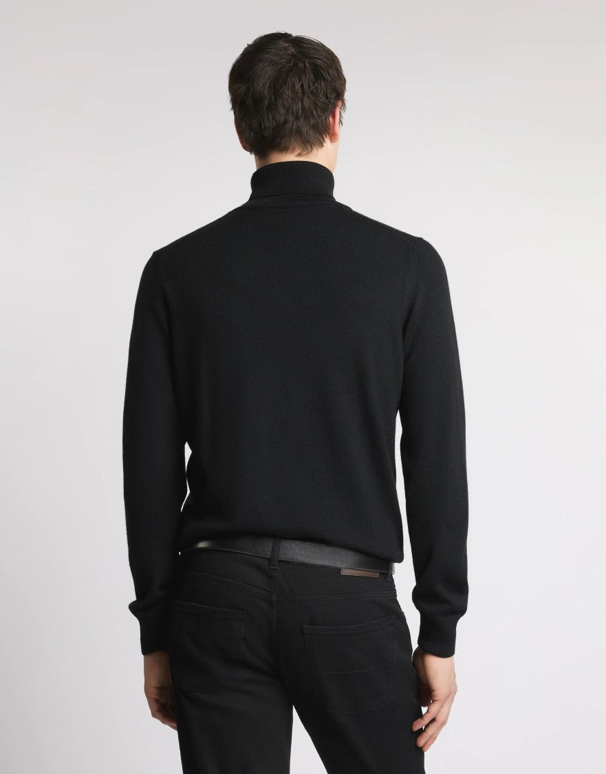 Fay Turtleneck Sweater In Fine Knit Wool