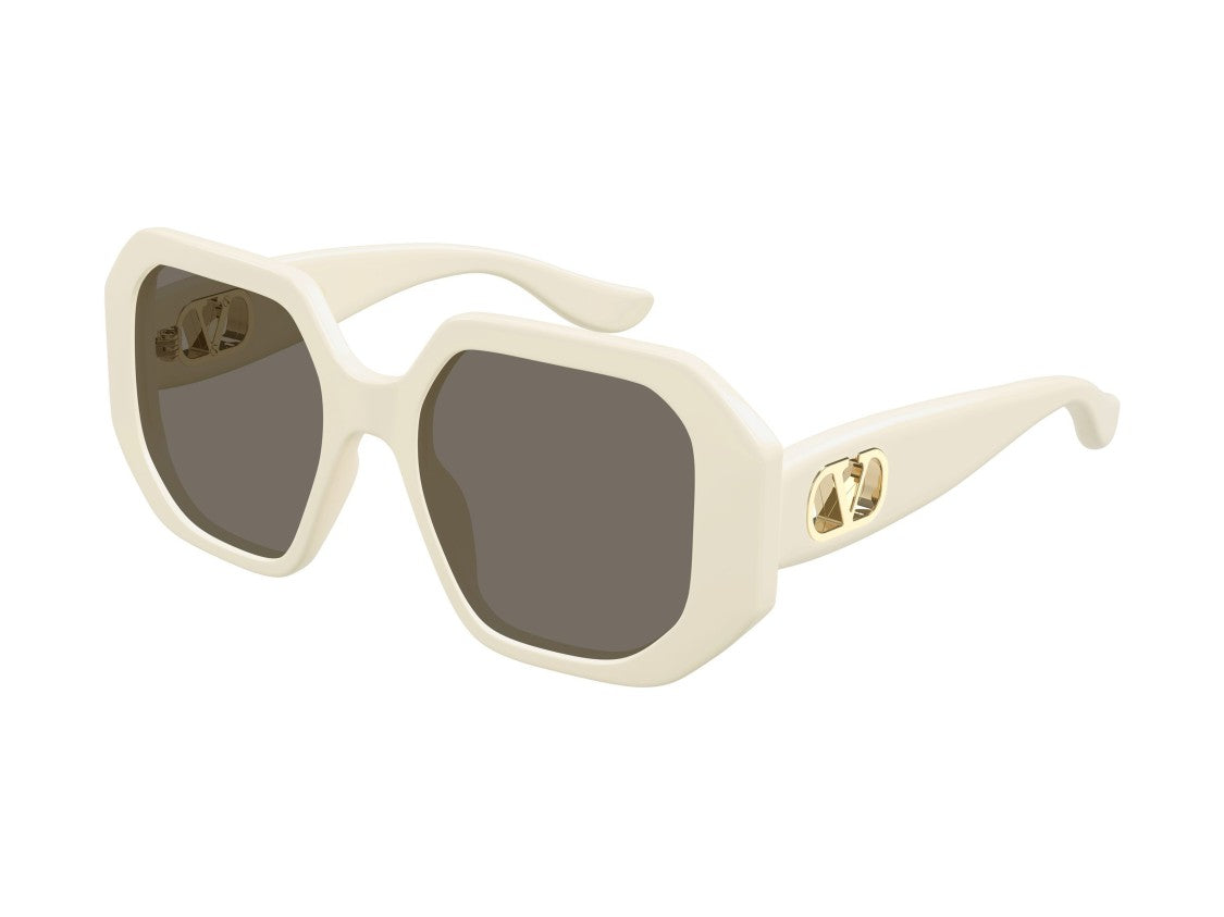 Valentino Gold Vg0003sa Oversized Geometric Square Sunglasses