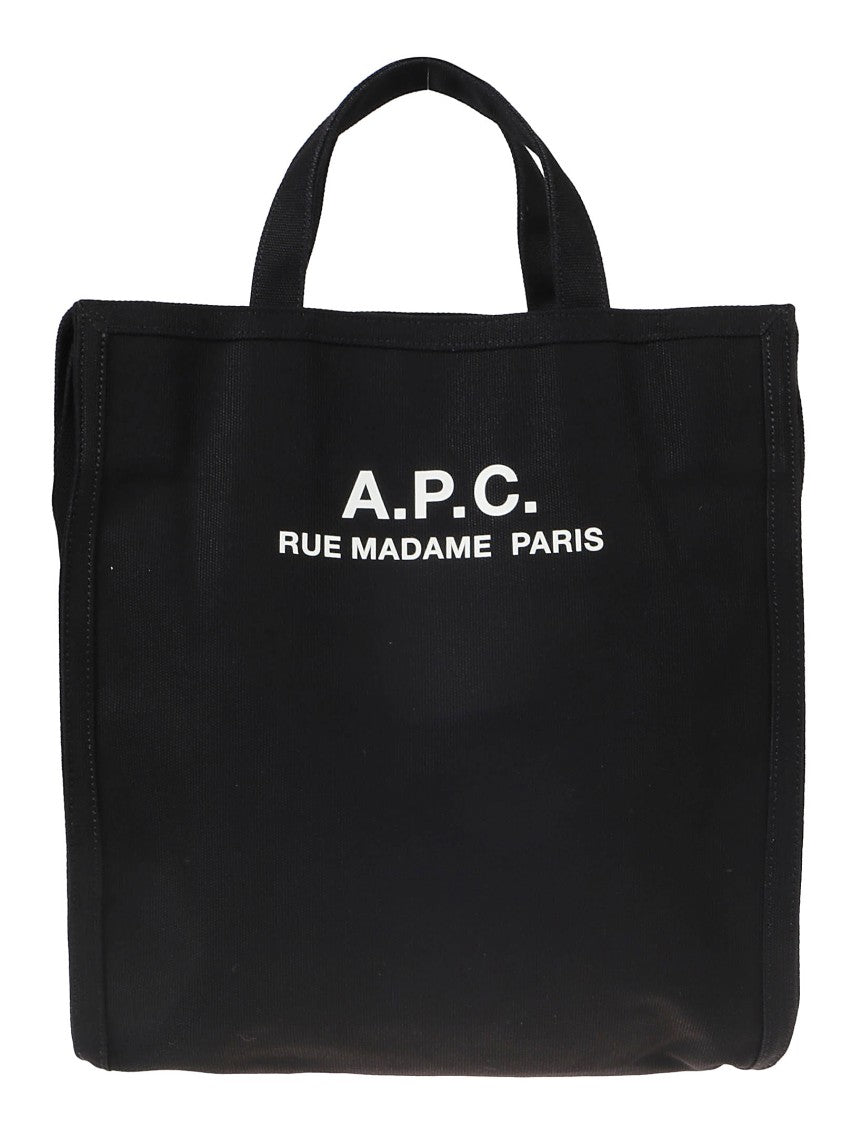 A.P.C. Recuperation Black Cotton Tote Bag