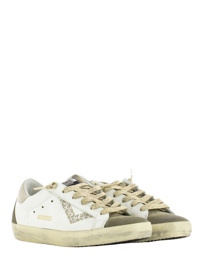 4B12 Low-Top Sneakers With Suede Overlays