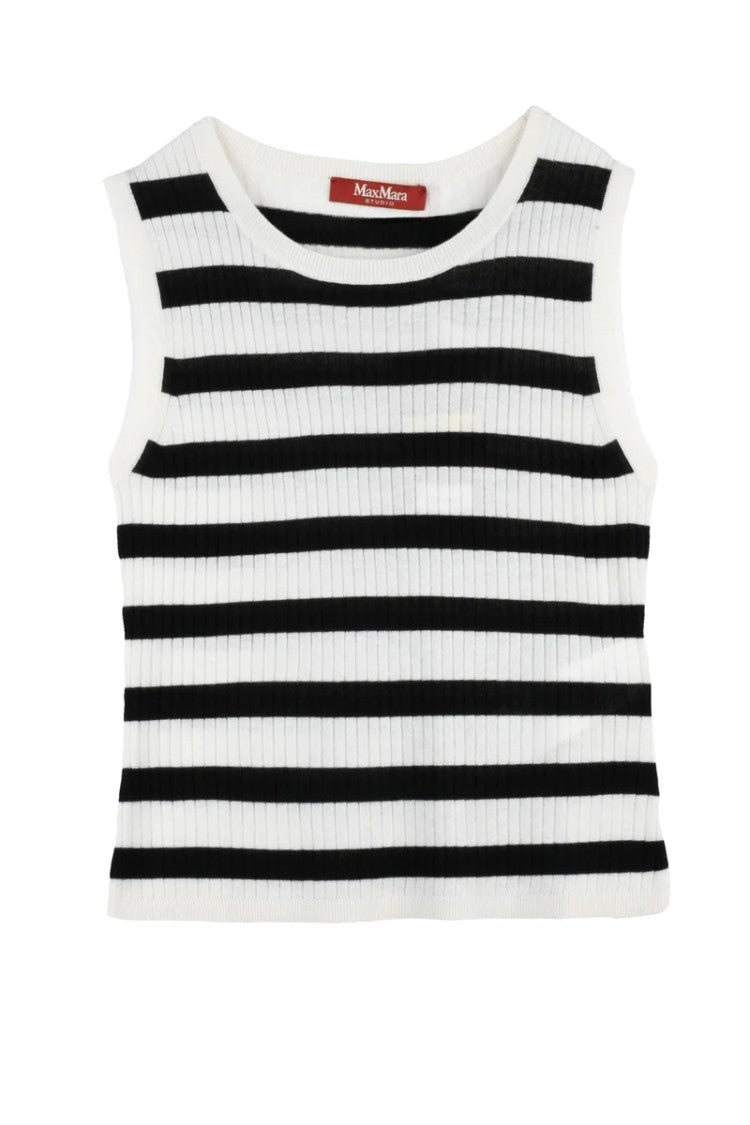 Max Mara Valeria Top Vest - White/Black