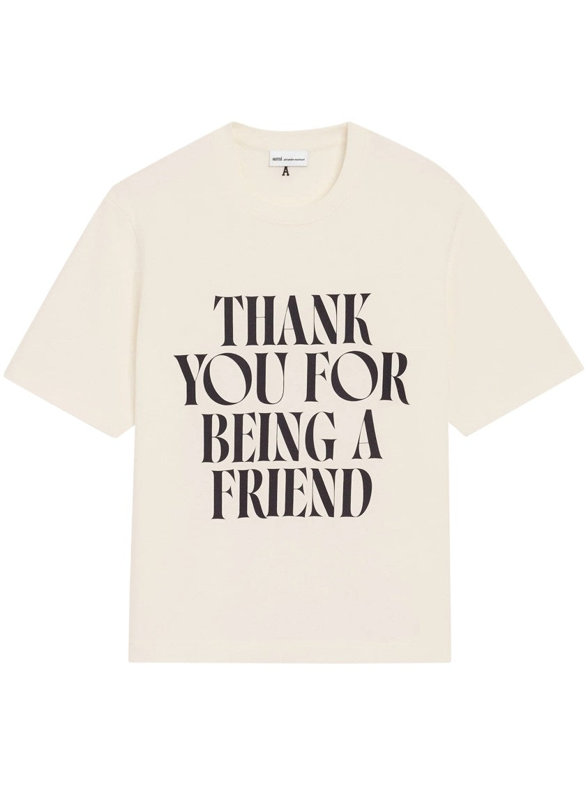 Ami Paris Boxy Fit Short-Sleeve T-Shirt With Signature Print