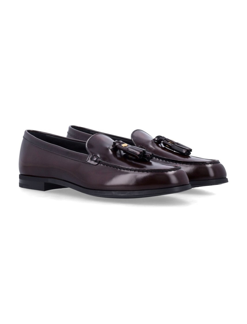 Church's Polished Smoked Patent Leather Priscilla Loafer With Iconic Tassels