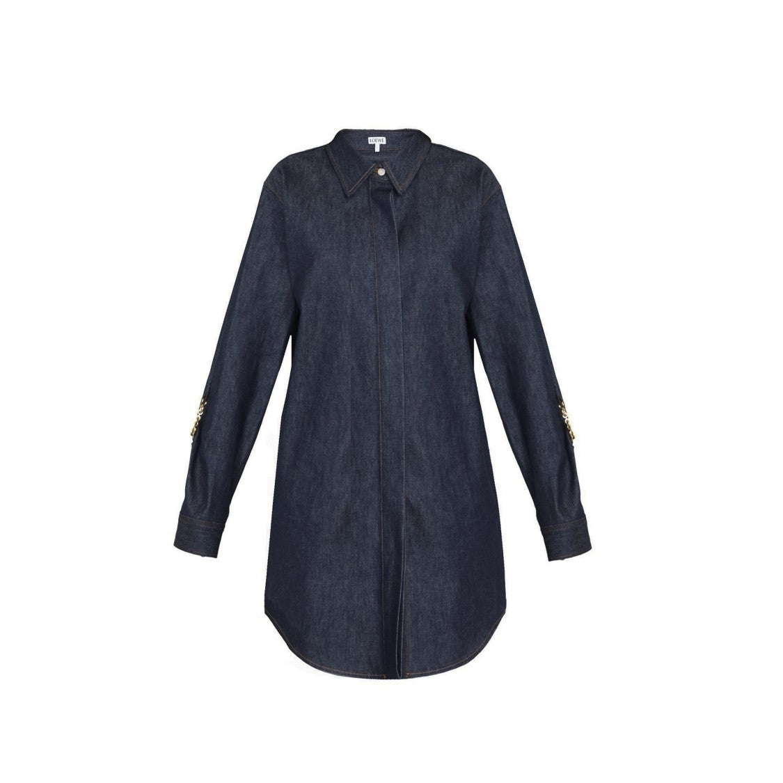 loewe denim dress Chain Shirt wk16dress Emma + Oliver 4 100% polyester Color:Aegean Blue