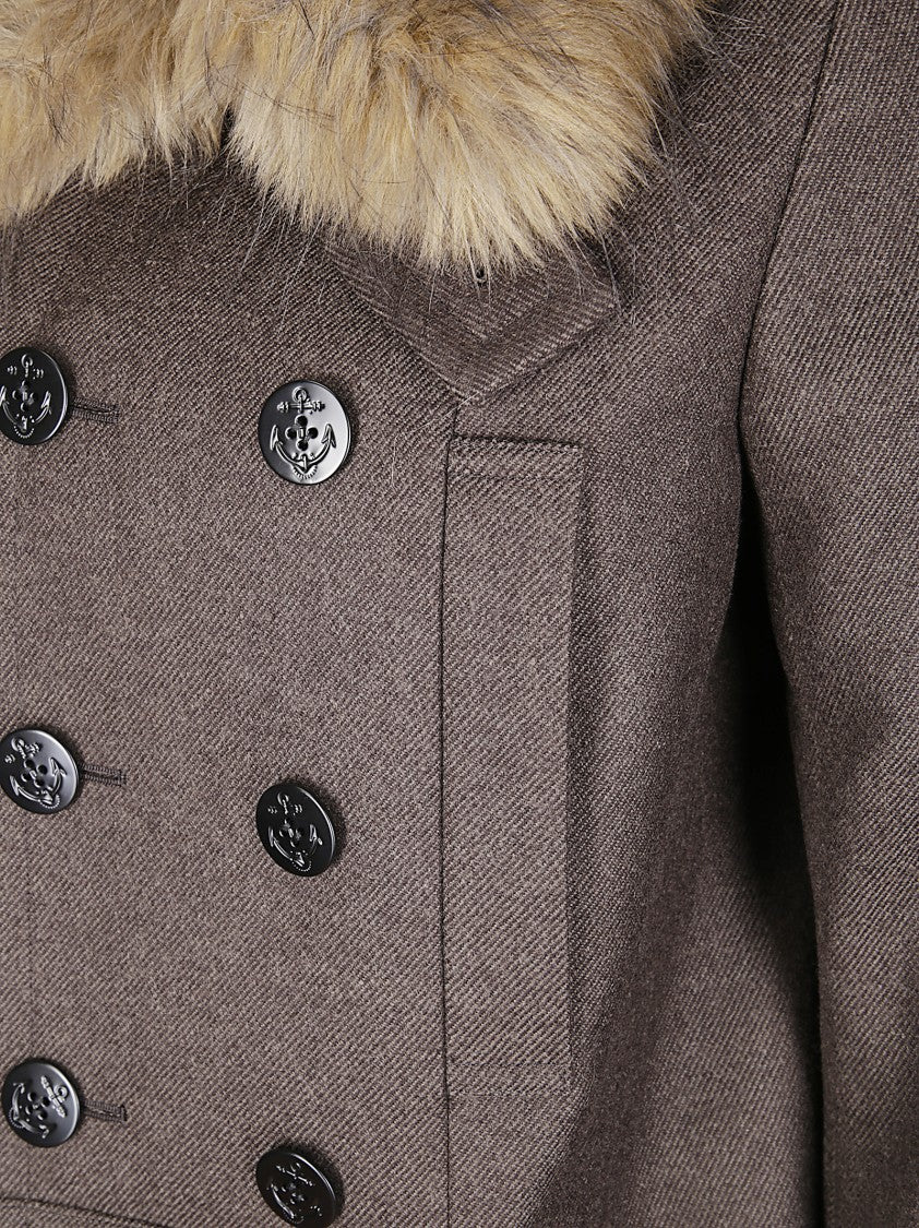 Sacai Double-Faced Wool Melton Coat