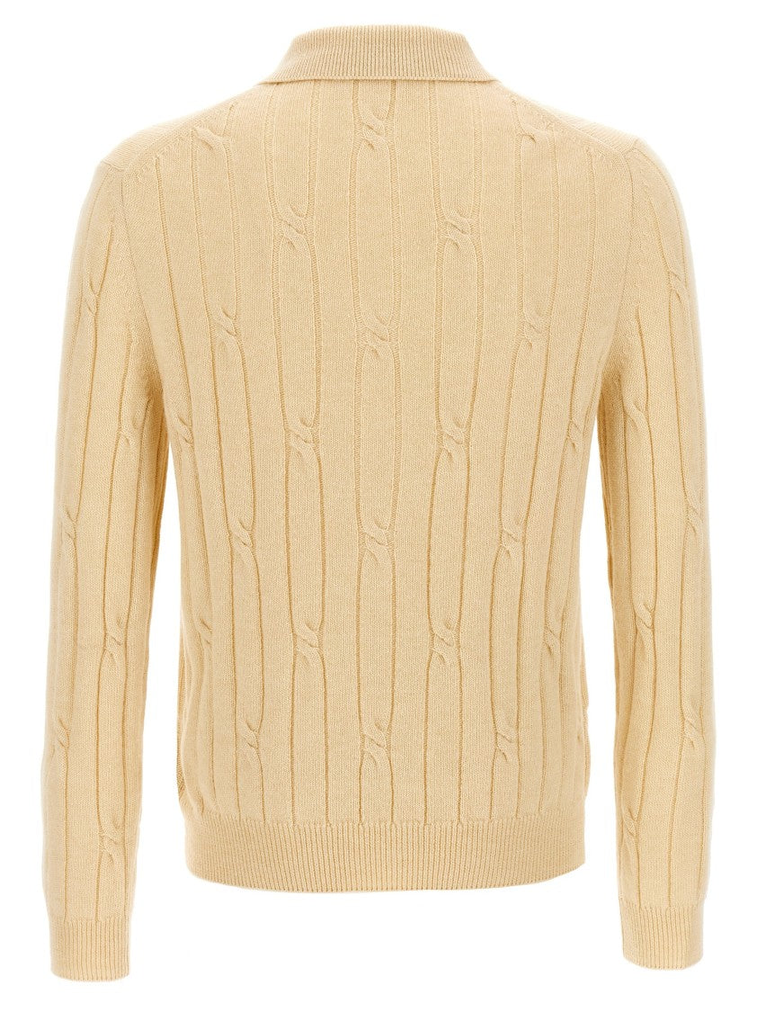 Zanone Braided Wool Polo Shirt