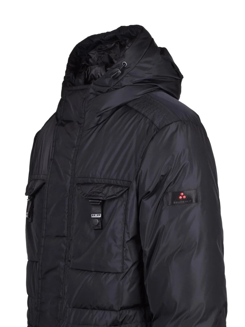 Peuterey Technical Black Padded Parka With Recycled Down Insulation