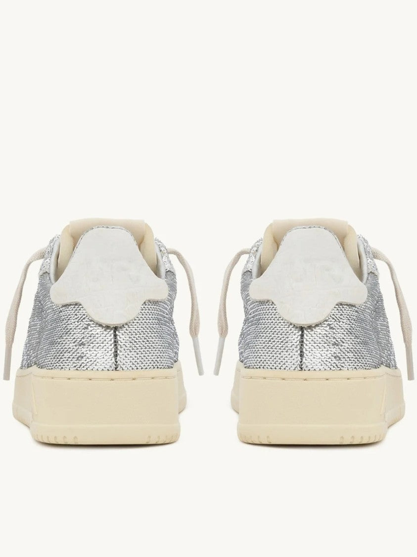 Autry Silver Dallas Low Sequin Sneakers