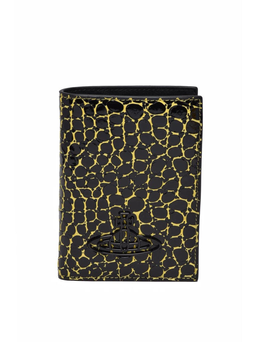 Vivienne Westwood Yellow Leather Color-Contrast Wallet