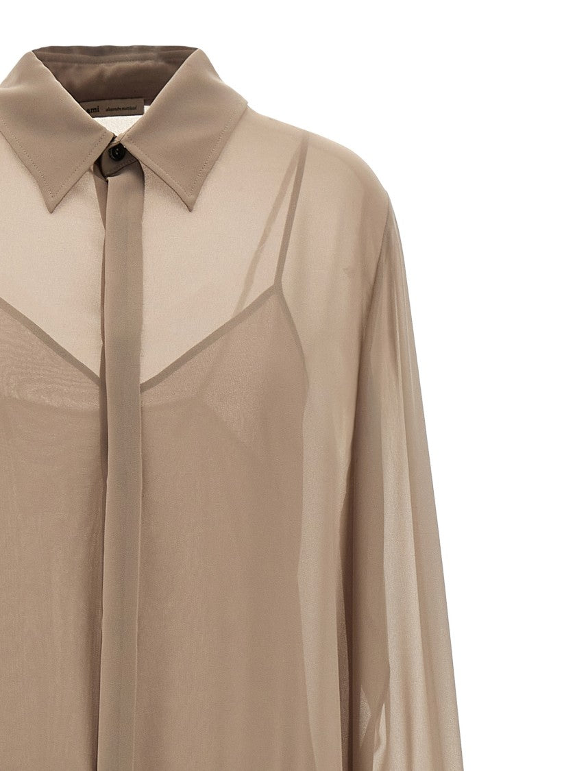 Ami 'Pleated Midi' Dress