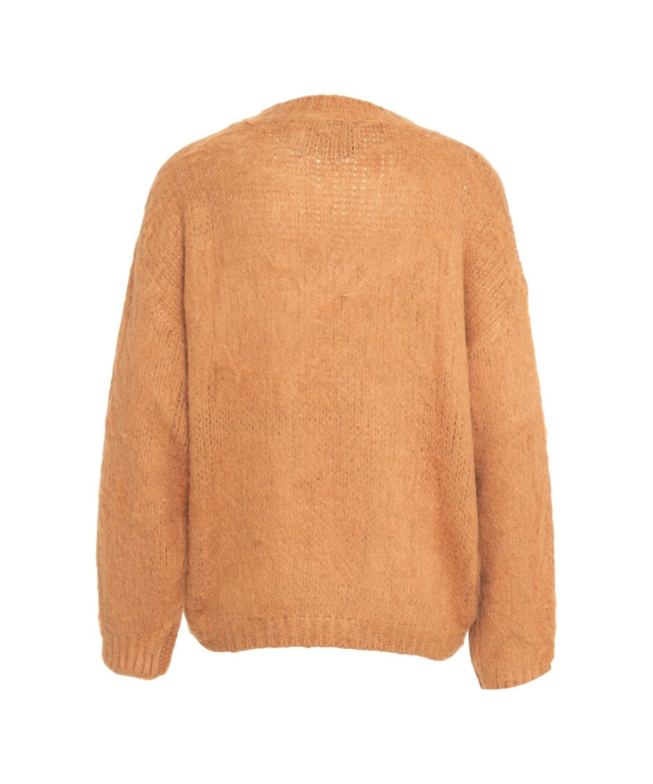 Roberto Collina Relaxed Fit Alpaca Sweater With Ribbed Cuffs
