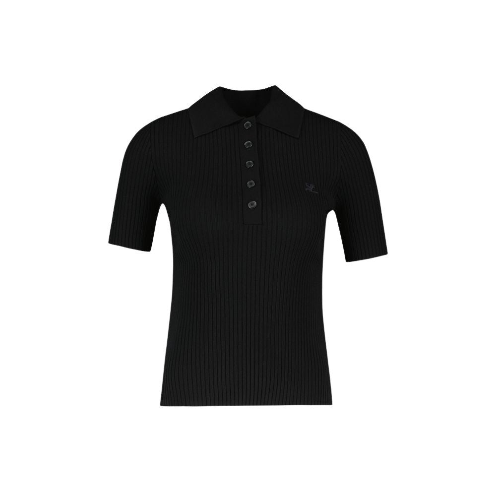 Courrèges Signature Polo - Cotton - Black