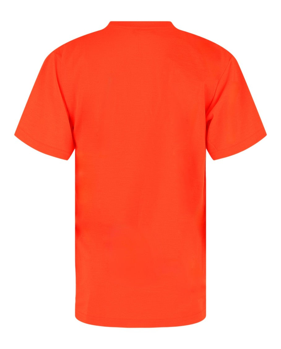 Balenciaga Fitted Slub Knit T-Shirt With Bold Graphic Statement