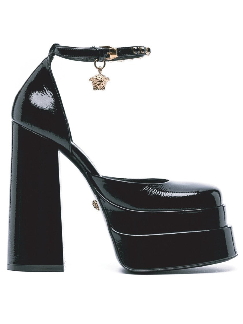 Versace Leather Platform Sandals