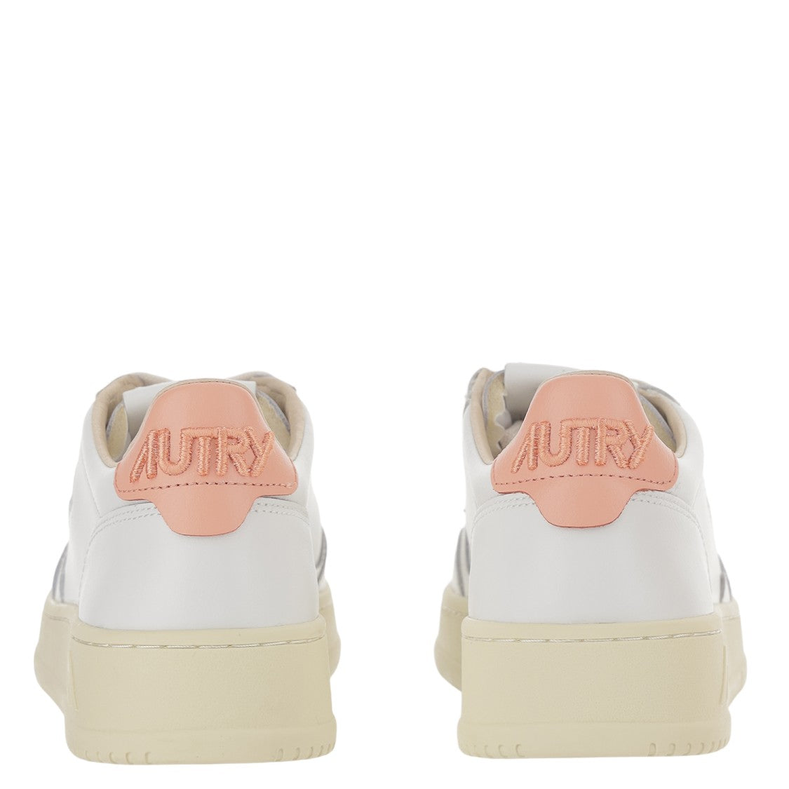 Autry Low-Top Leather Sneakers With Perforated Round Toe