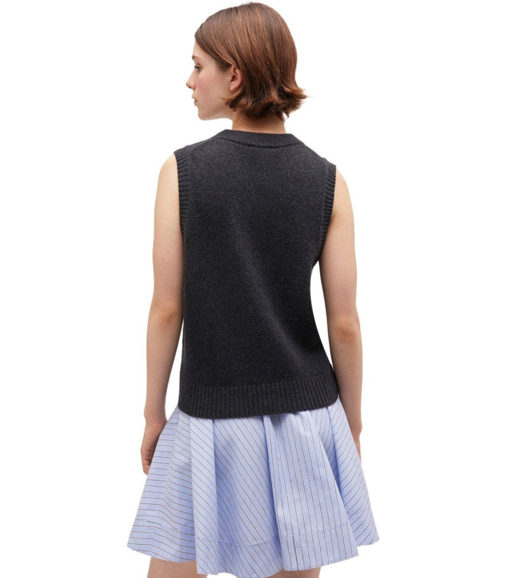 Ganni Flowers Grey Vest