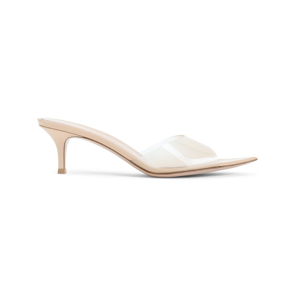 Gianvito Rossi Pointed Toe Mules With Semi-Sheer Strap