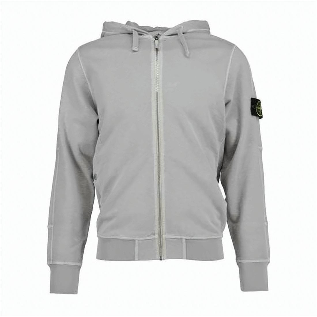 Stone Island Hooded Zip-Up Jacket With Compass Logo