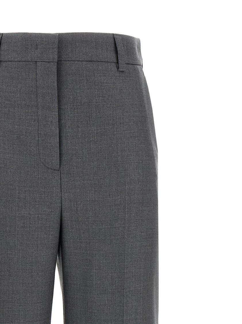 Valentino Garavani Wide-Leg Virgin Wool Trousers With Maxi Turn-Up