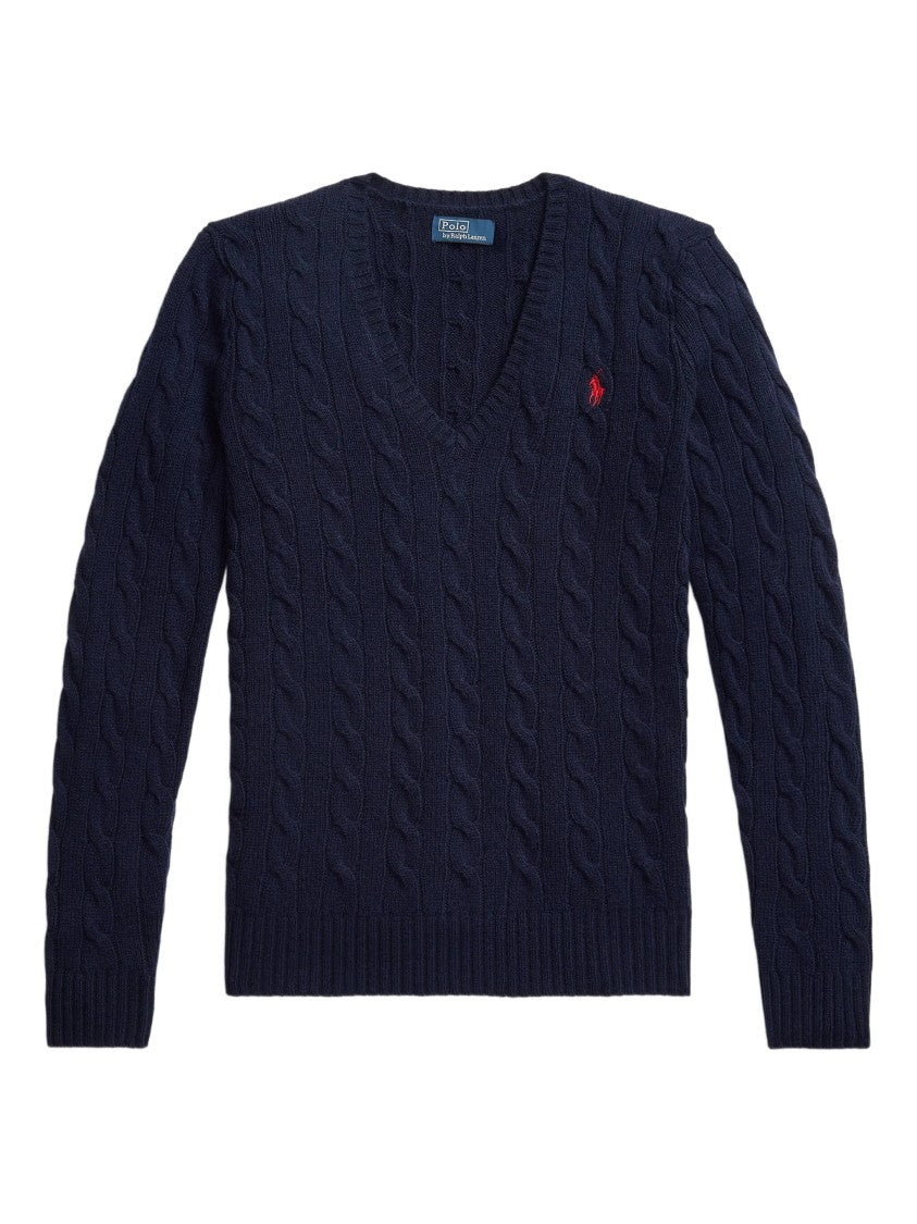 Polo Ralph Lauren Kimberly Cable-Knit V-Neck Sweater
