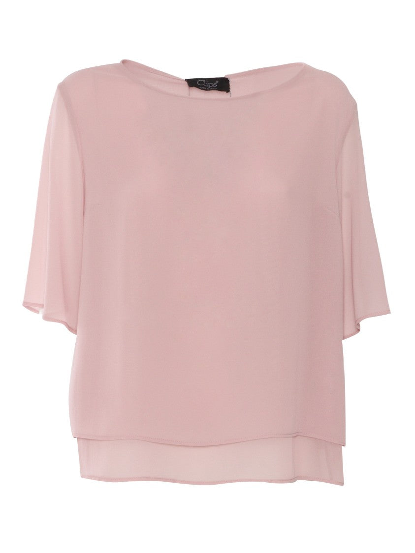 Clips Relaxed Fit Chiffon Top