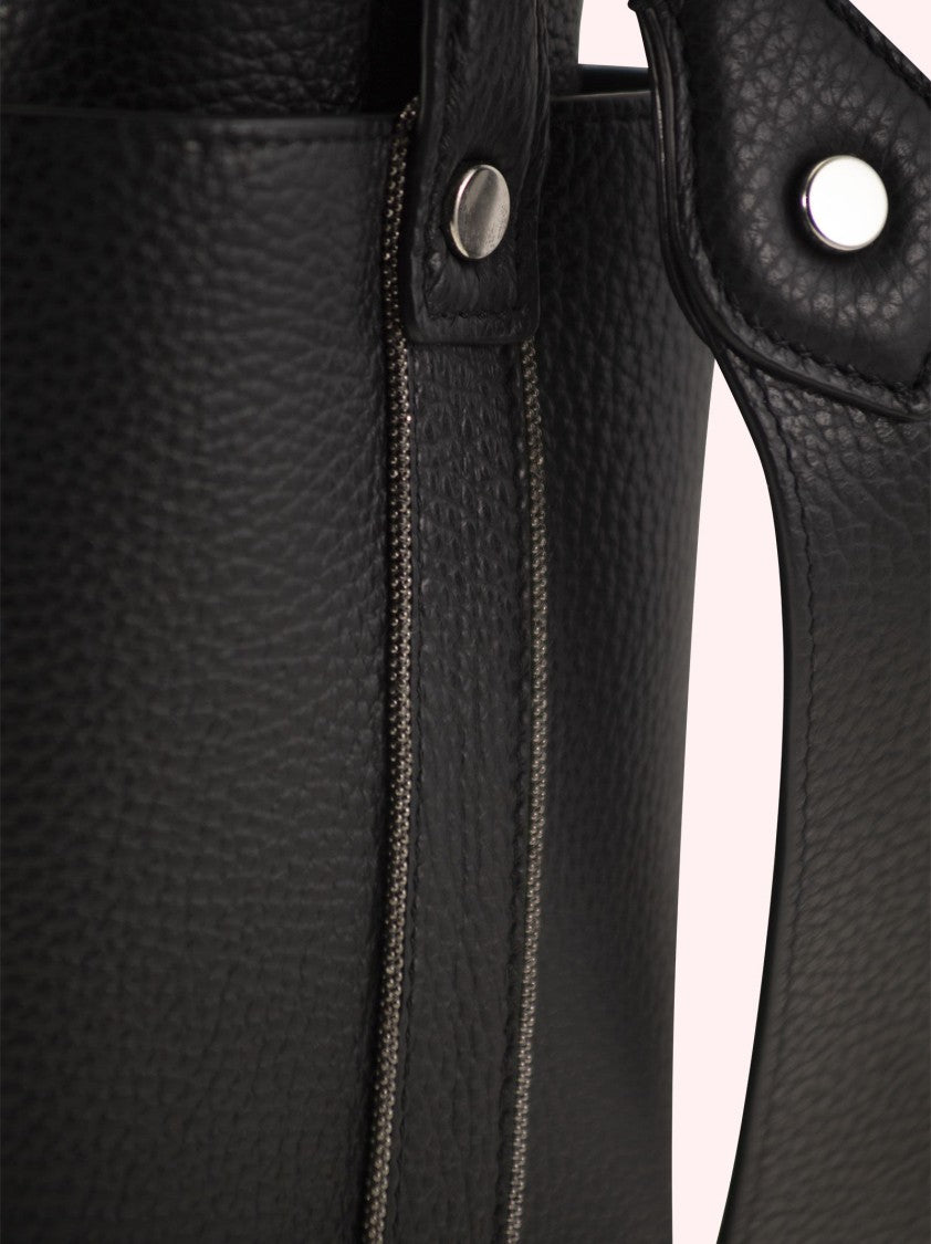 Fabiana Filippi Leather Bag With Diamond Thread