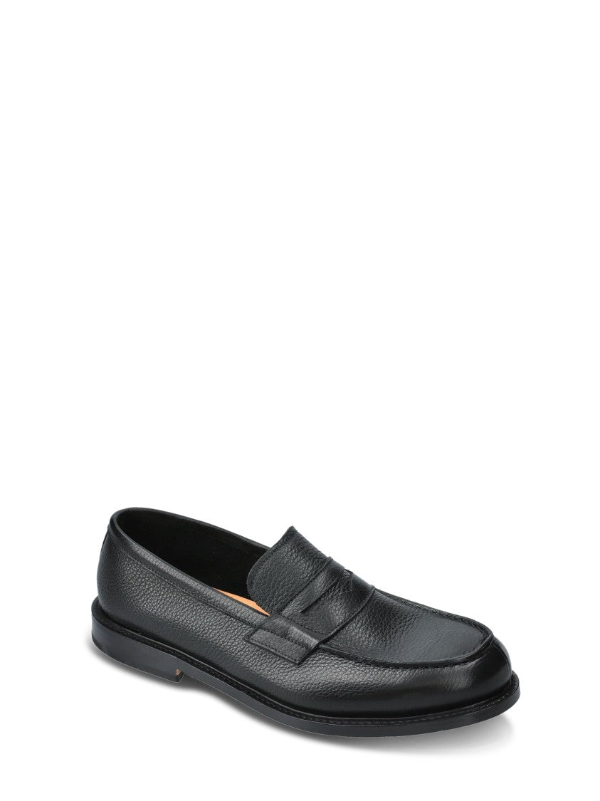 Premiata Black Slip-On Shoes With Lamb Leather Finish