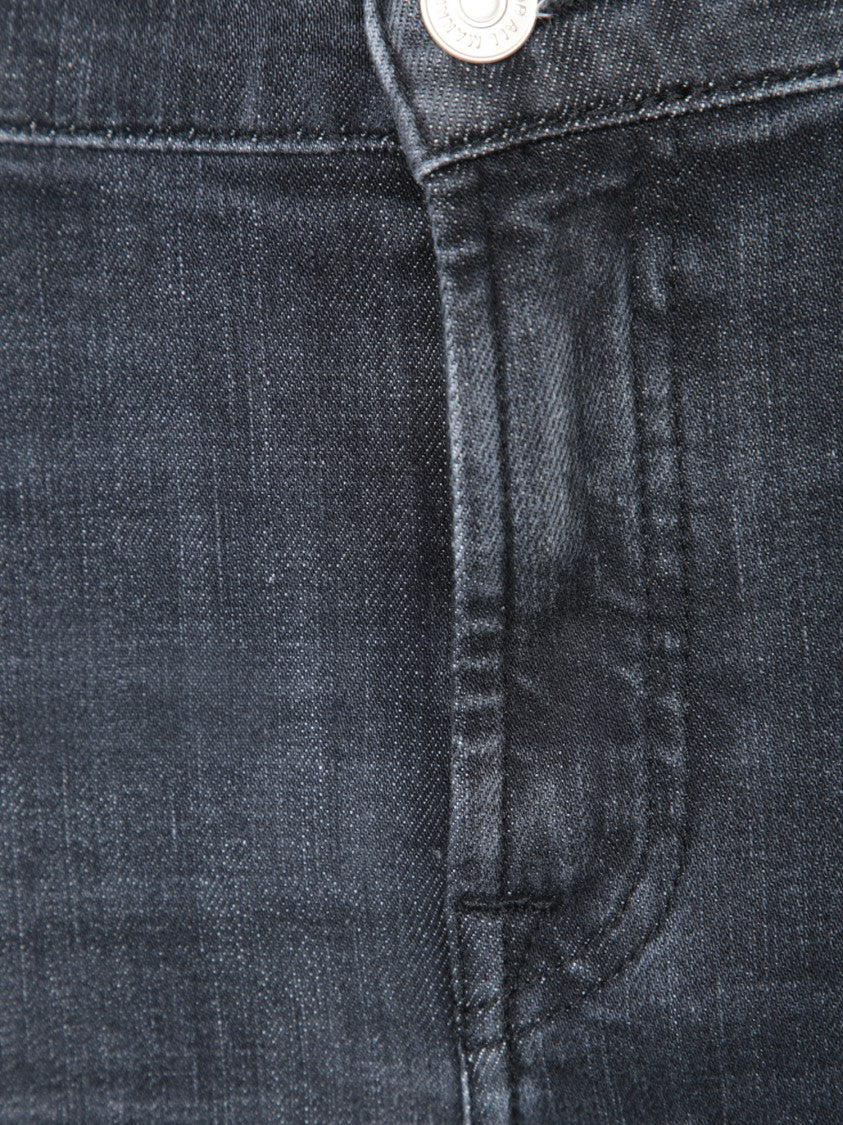 7 For All Mankind Five-Pocket Black Jeans