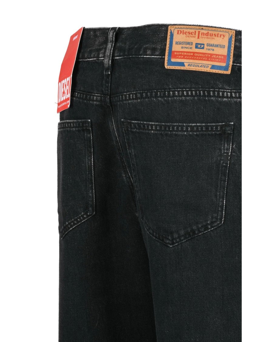 Diesel Black Cotton-Lyocell D-Air Jeans