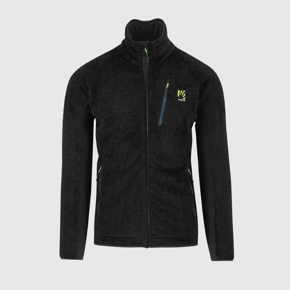 Karpos Black Vertice Fleece Jacket With Contoured Collar