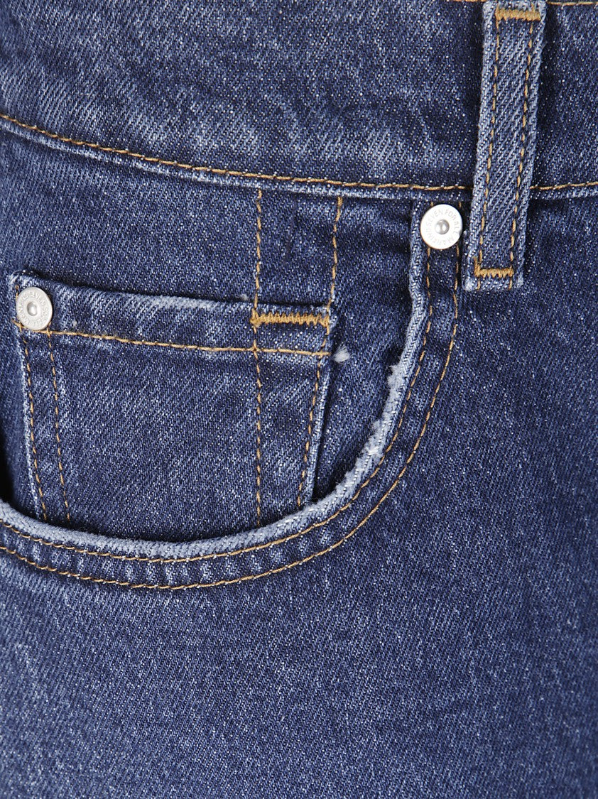 7 For All Mankind Bonnie Curvilinear Radar Jeans With Raw Cut