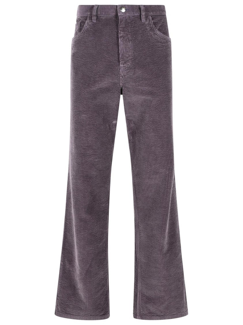 Marni 'Earth' Grey Cotton Flared Pants